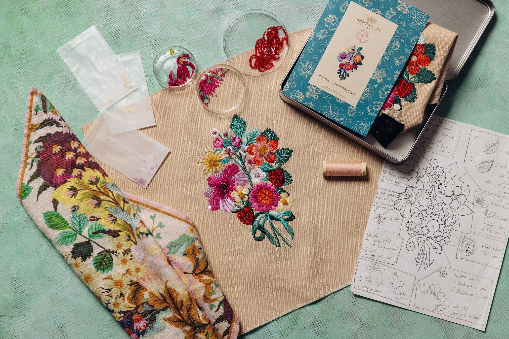 Studio Coverdale Collaboration - The Garden Party Floral Embroidery Kit