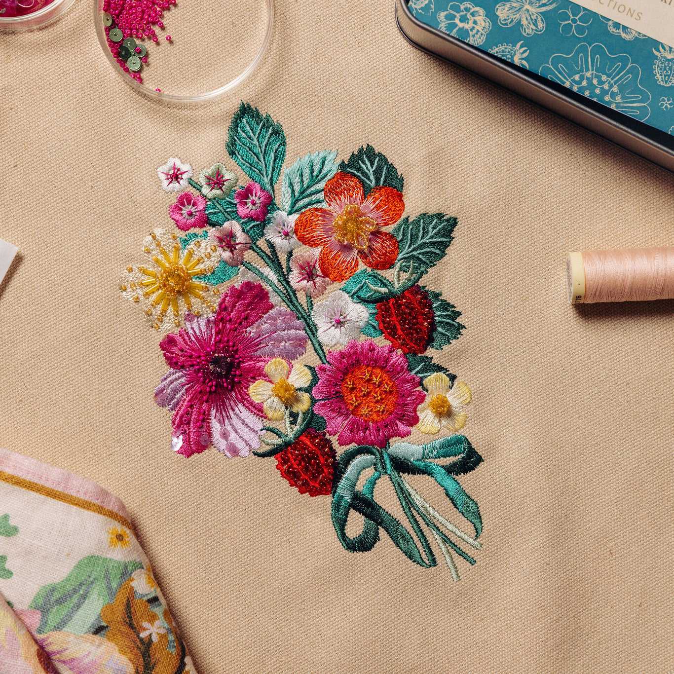 Studio Coverdale Collaboration - The Garden Party Floral Embroidery Kit