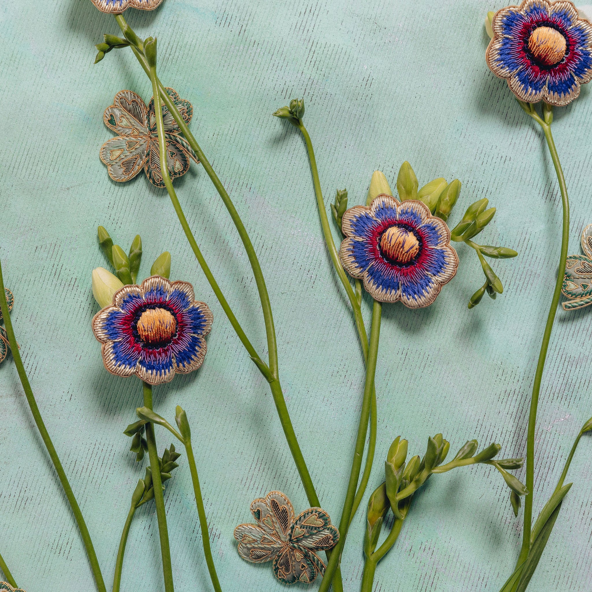 Studio Coverdale Collaboration - Ziggy Flower and Lovers Clover Brooches
