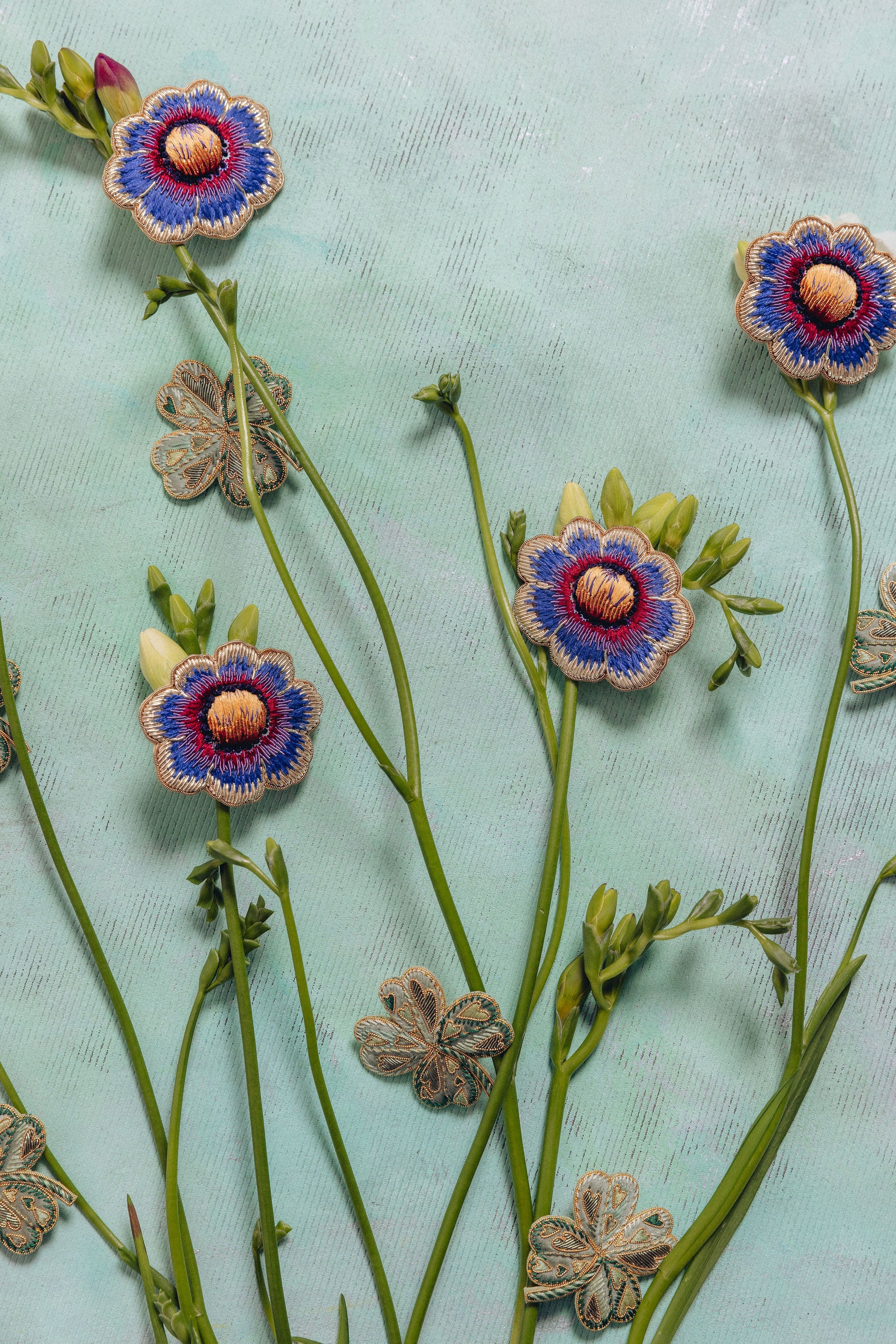 Studio Coverdale Collaboration - Ziggy Flower and Lovers Clover Brooches