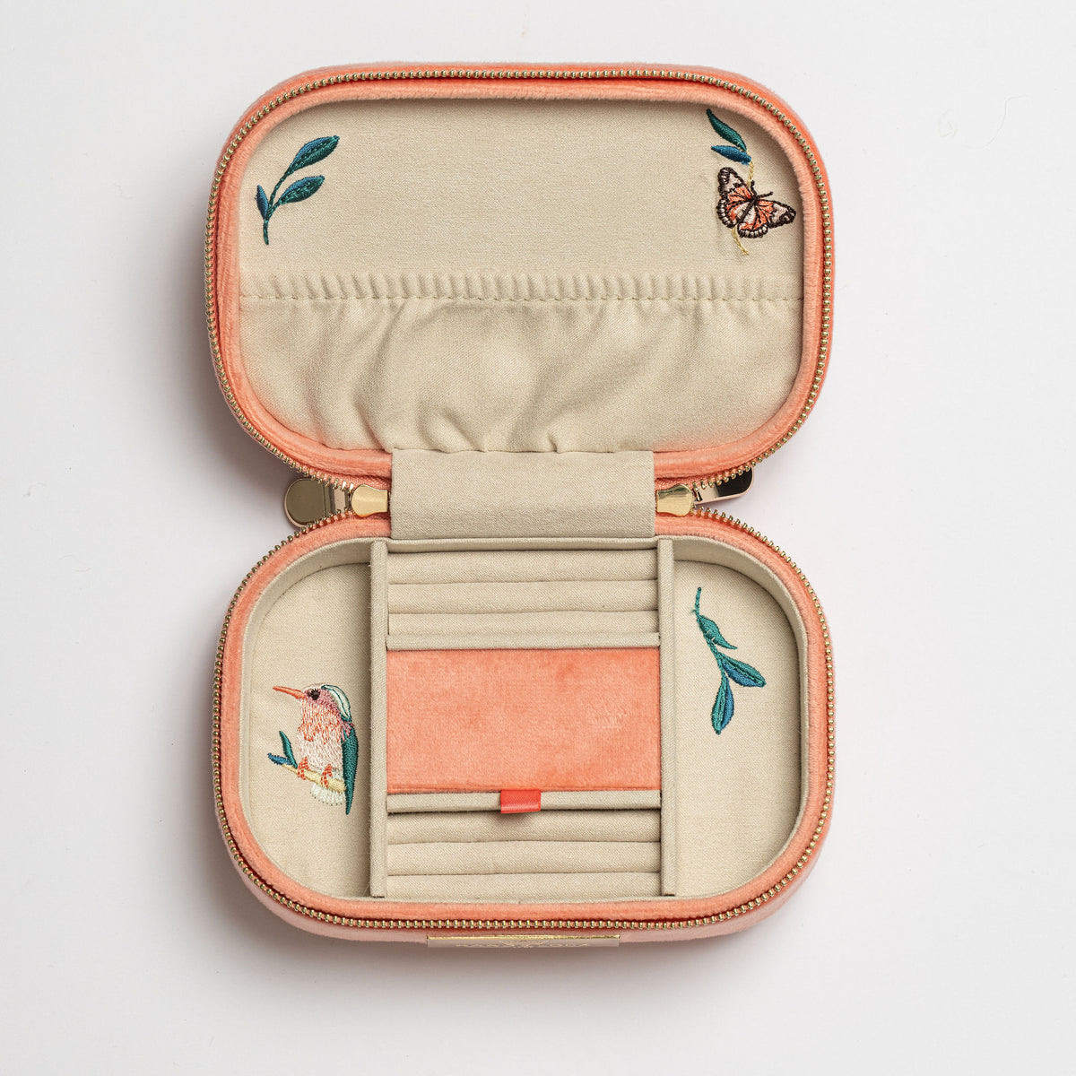 The Birds of Paradise Box - Embroidered Jewellery Box