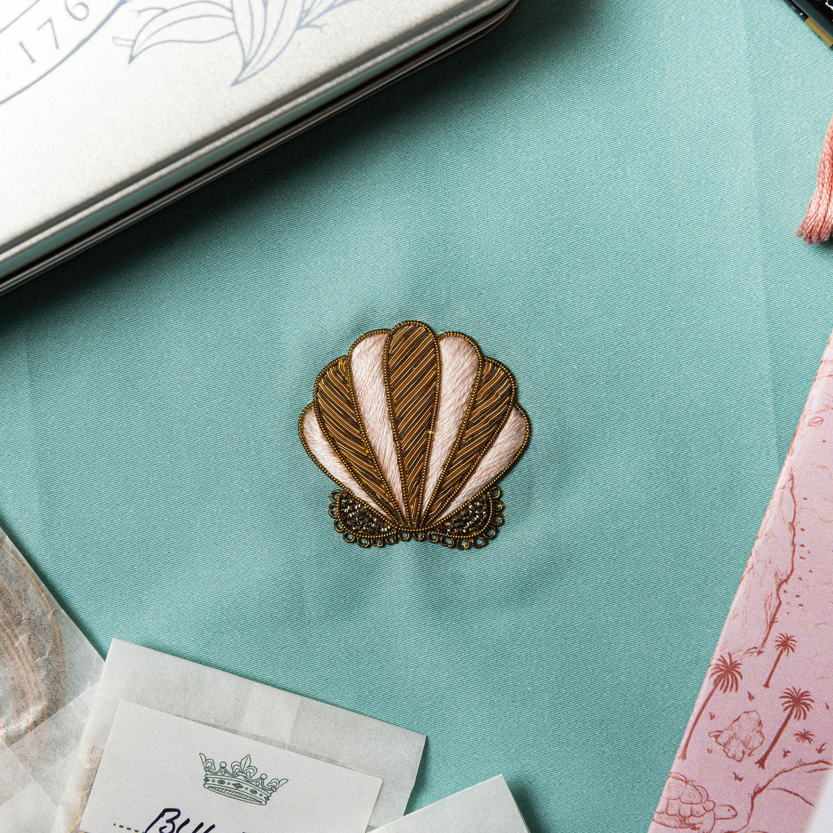 The Clam Shell Goldwork Embroidery Kit