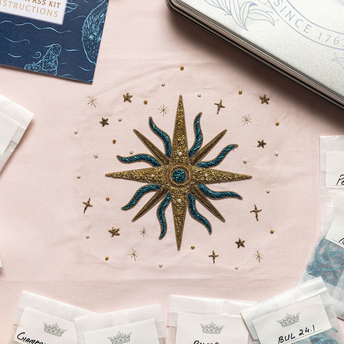 The Compass Goldwork Embroidery Kit