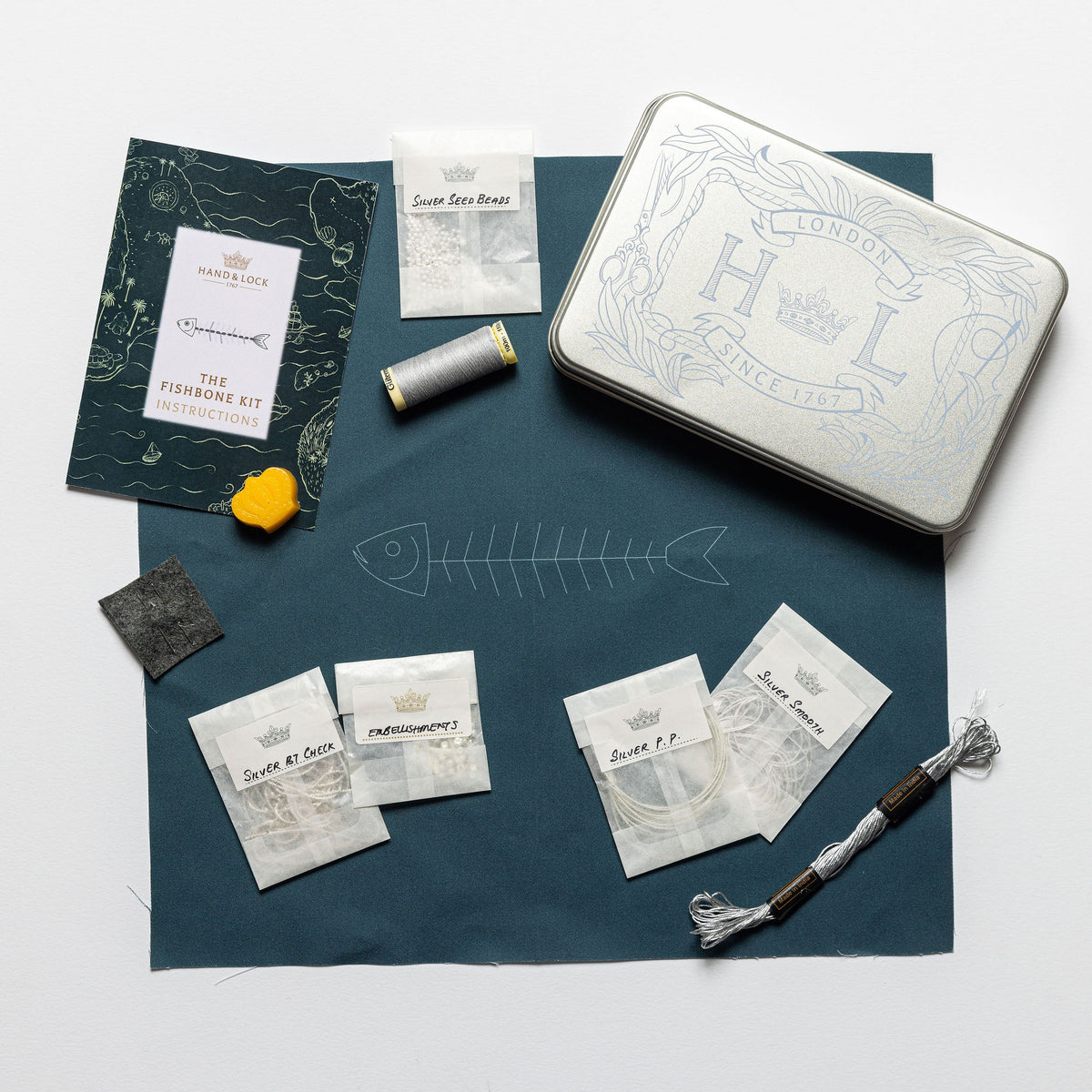 The Fishbone Goldwork Embroidery Kit