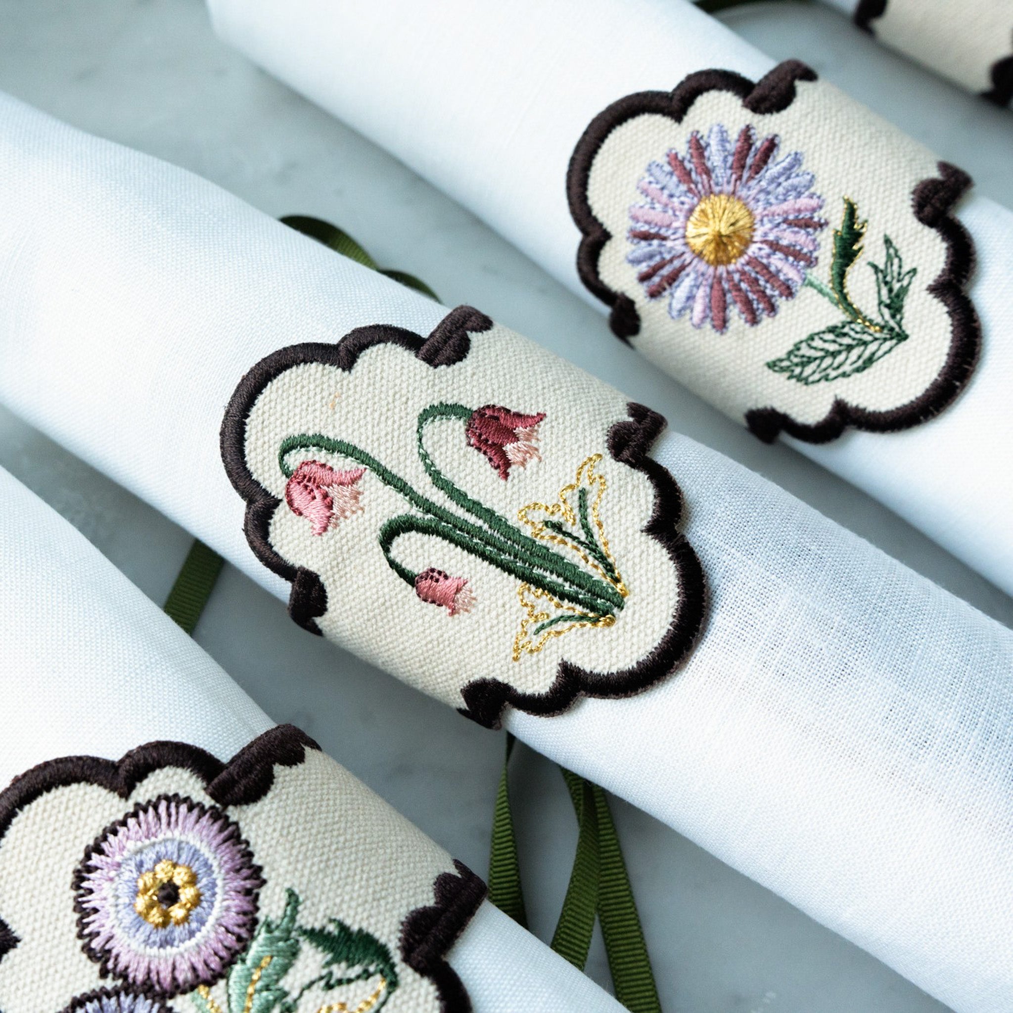 The Floral Dispatch Napkin Ring Set (8540570648835)