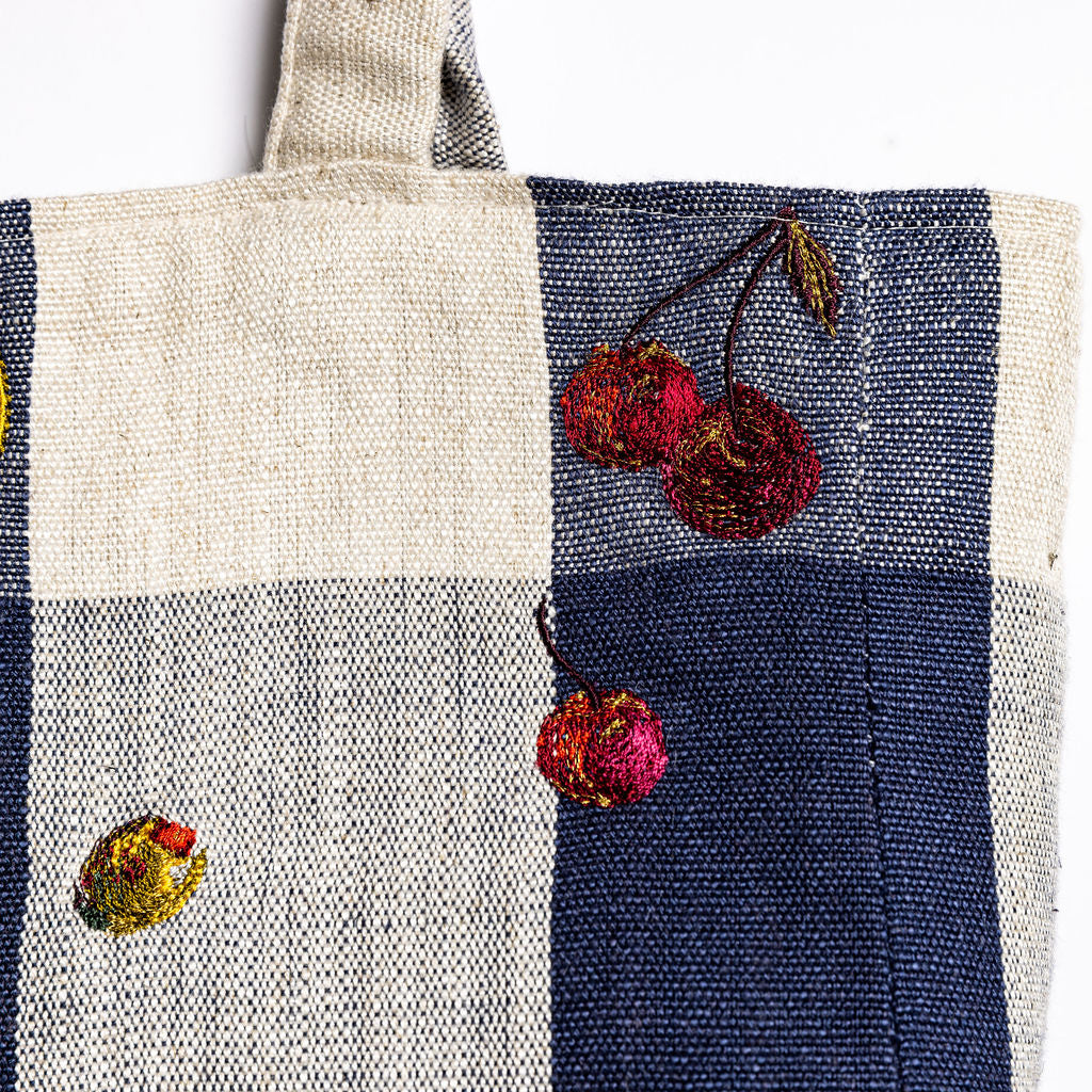 The Picnic Tote - Machine Embroidered Tote Bag