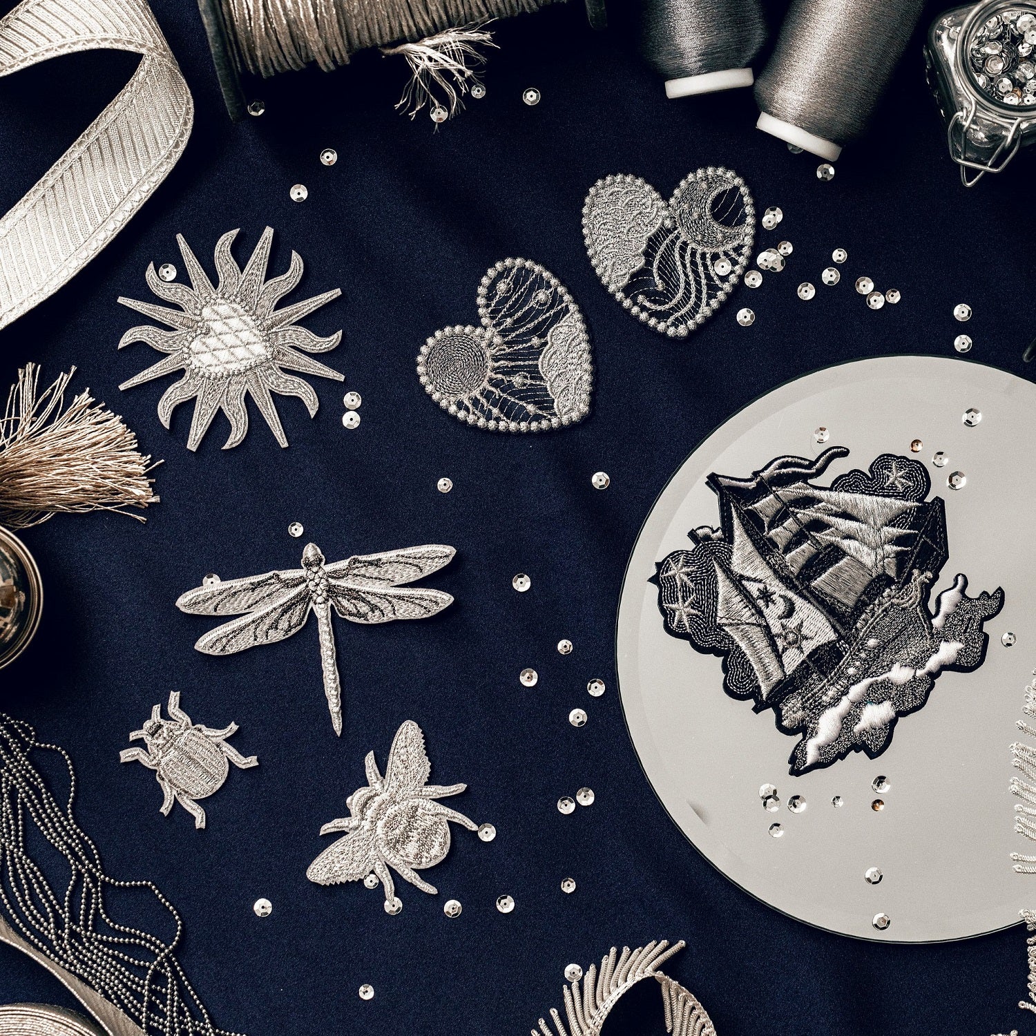 The Silver Collection Machine Embroidered Patches