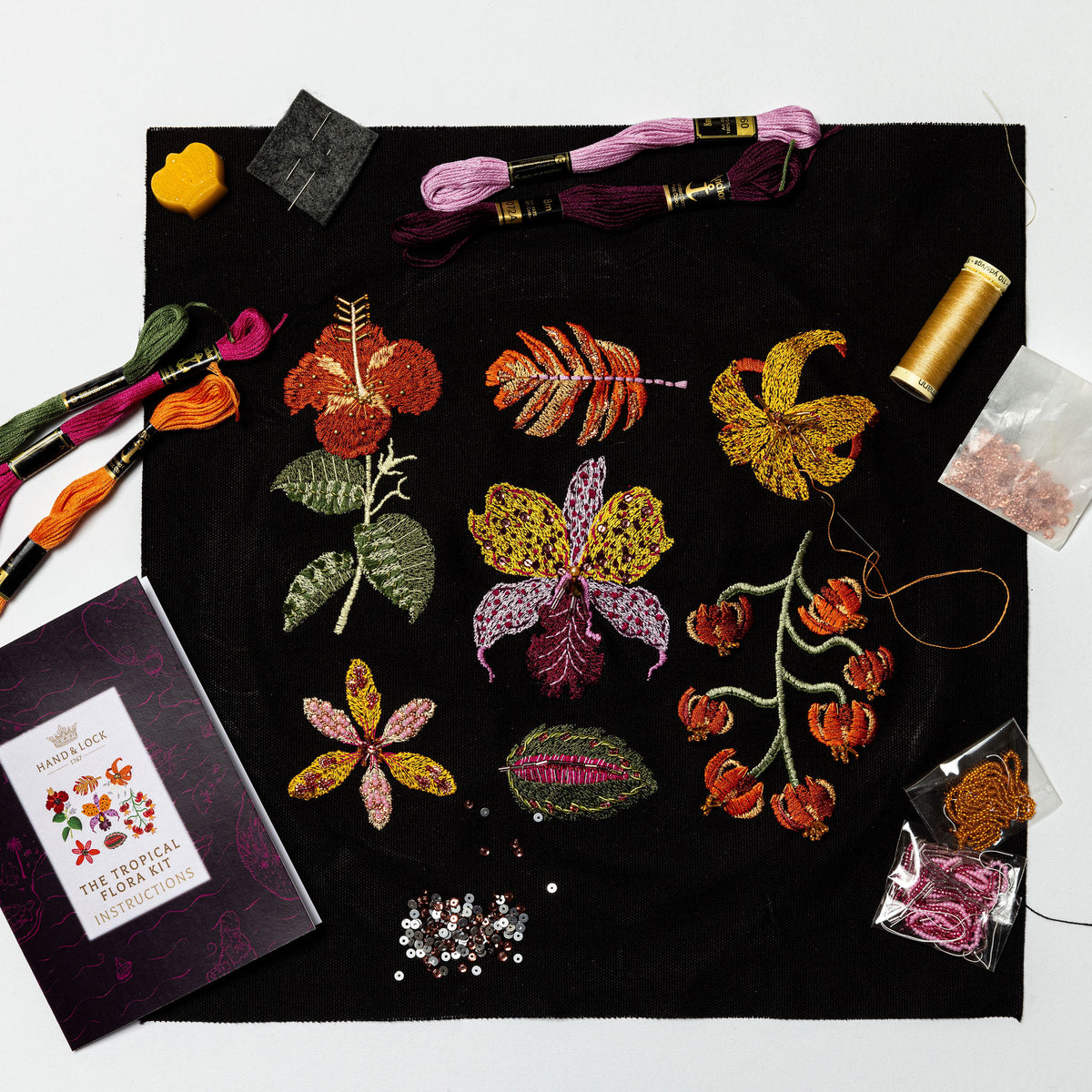 The Tropical Flora Embellishment Embroidery Kit