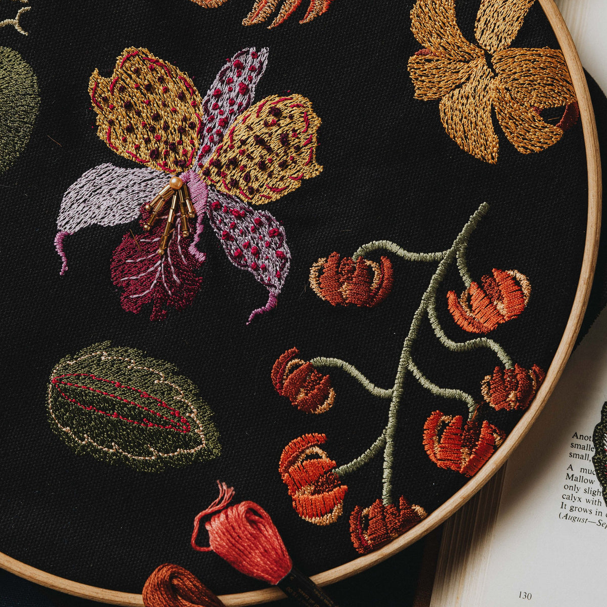 The Tropical Flora Embellishment Embroidery Kit