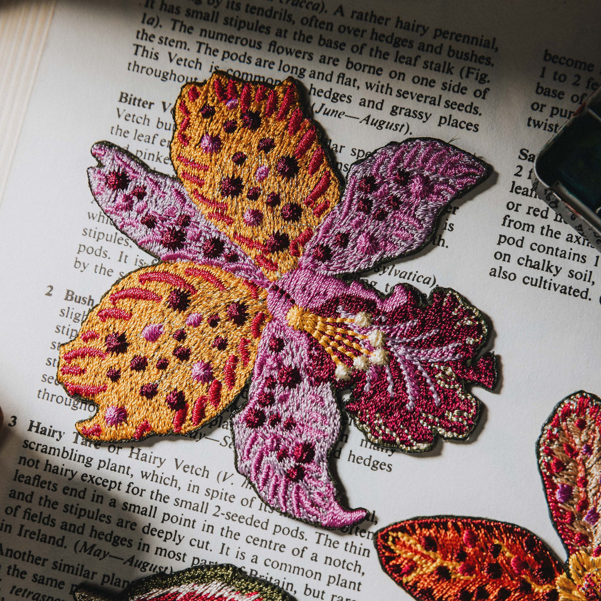 Tropical Flora Embroidered Patch Set