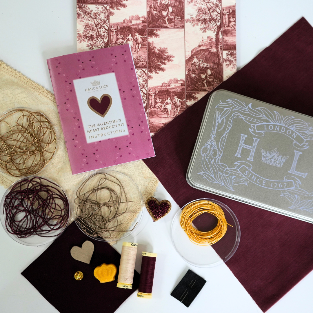 Valentines Heart Brooch Goldwork Kit - Valentines Collection 2026