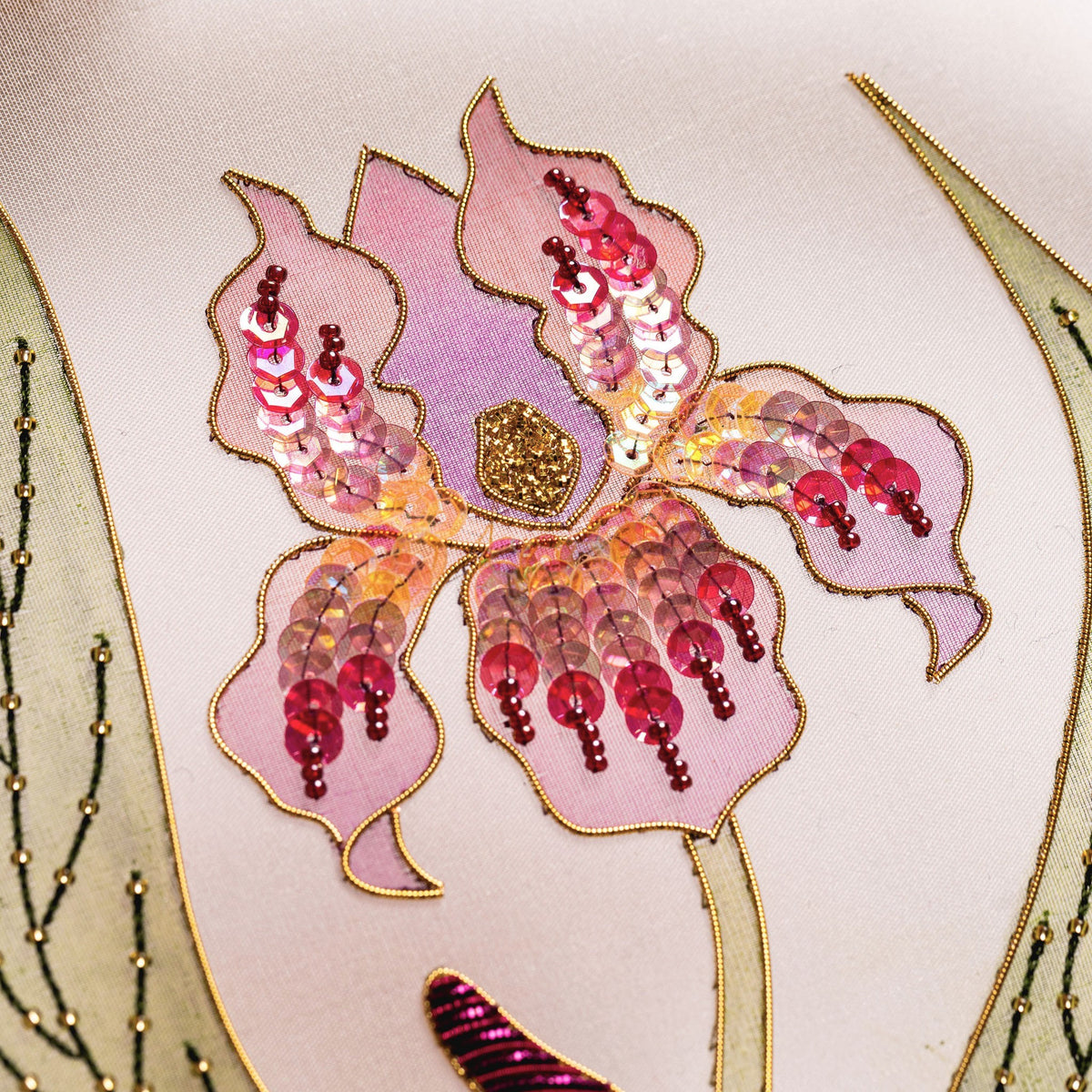 Watercolour Iris Painting and Embroidery Course