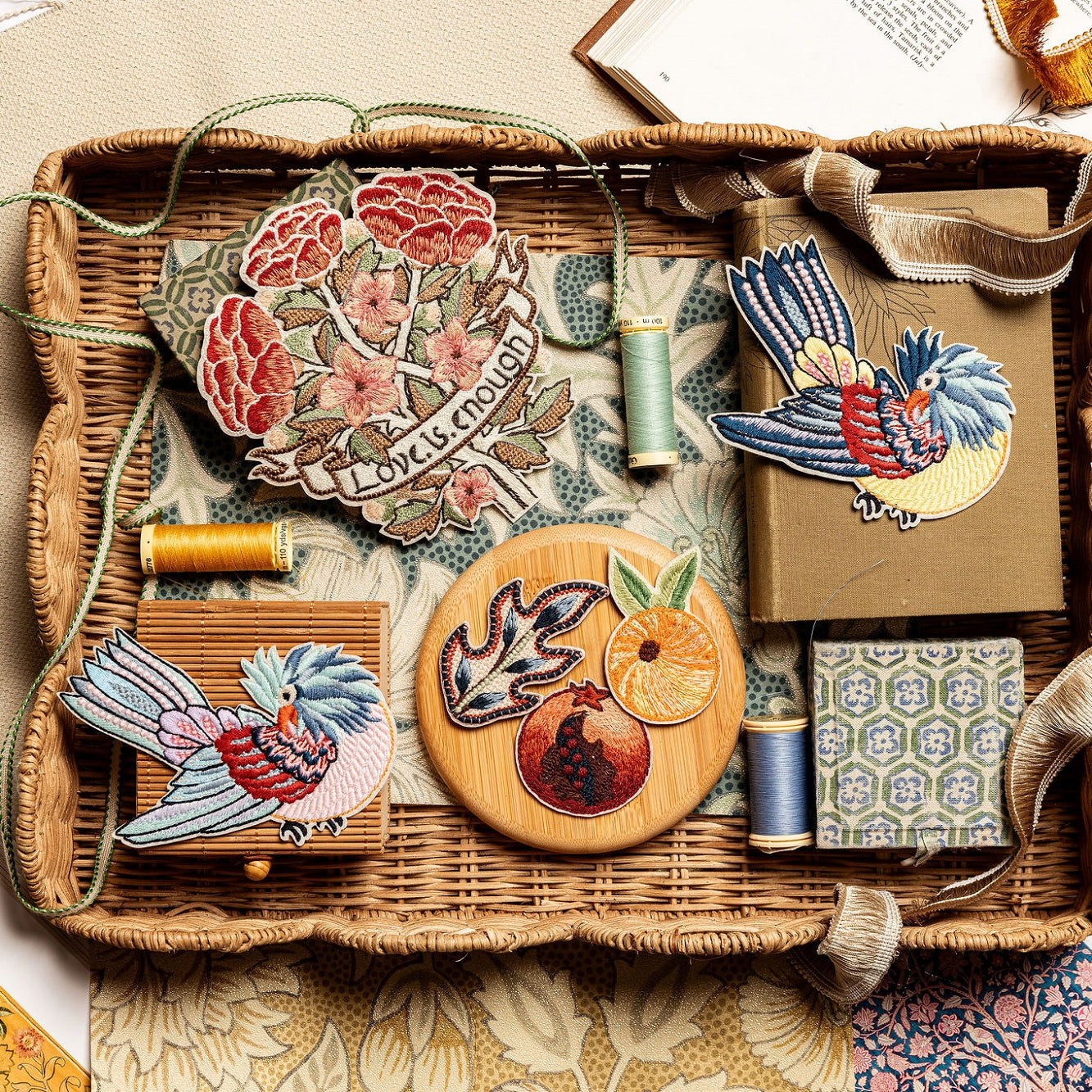 William Morris Embroidered Iron on Patches