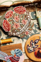 William Morris Machine Embroidered Iron on Patches
