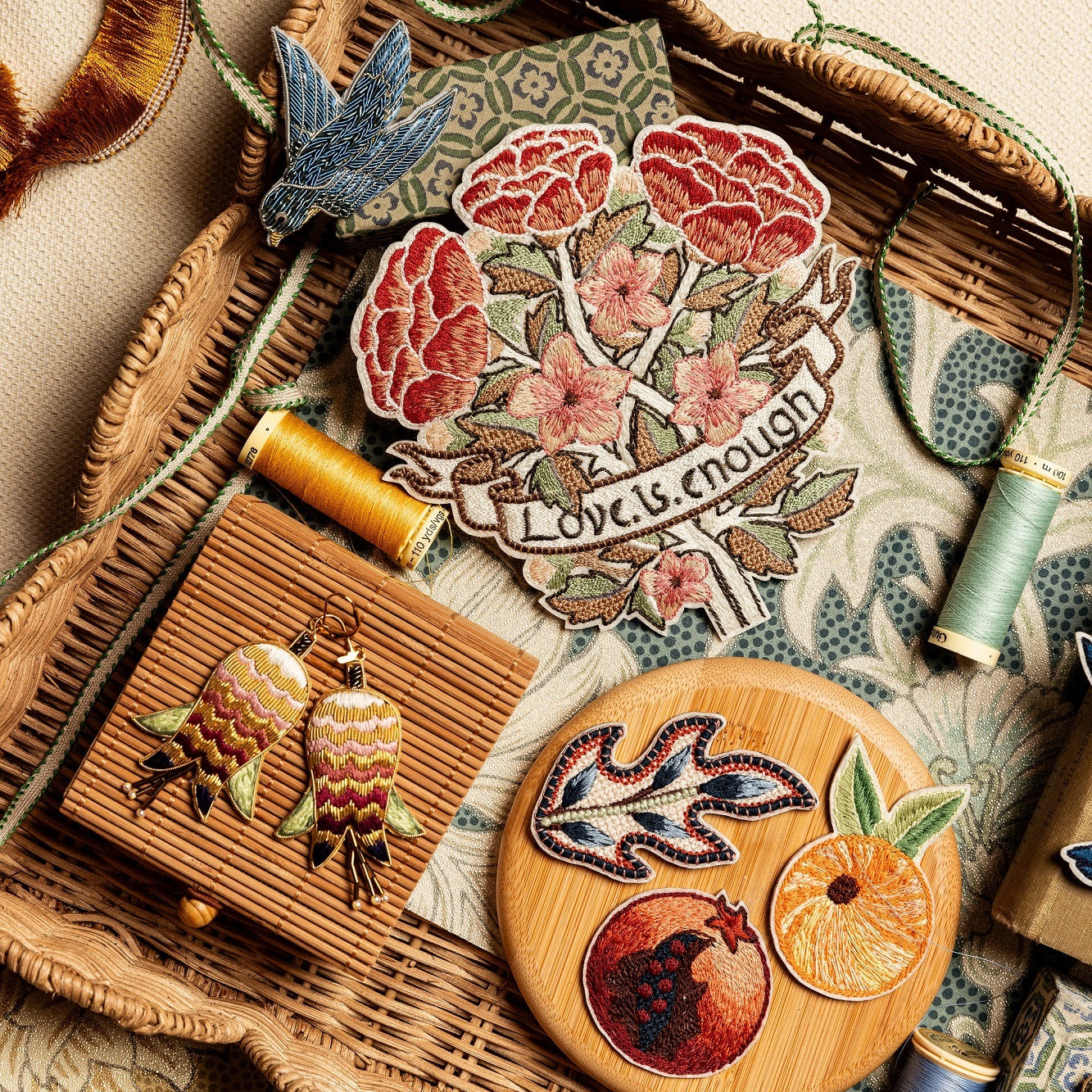 William Morris Embroidered Fashion Accessories