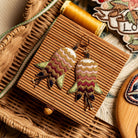 William Morris Hand Embroidered Goldwork Earrings