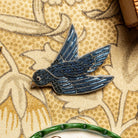 William Morris Hand Embroidered Goldwork Brooch