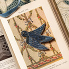 William Morris Hand Embroidered Goldwork Brooch