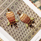 William Morris Hand Embroidered Goldwork Earrings