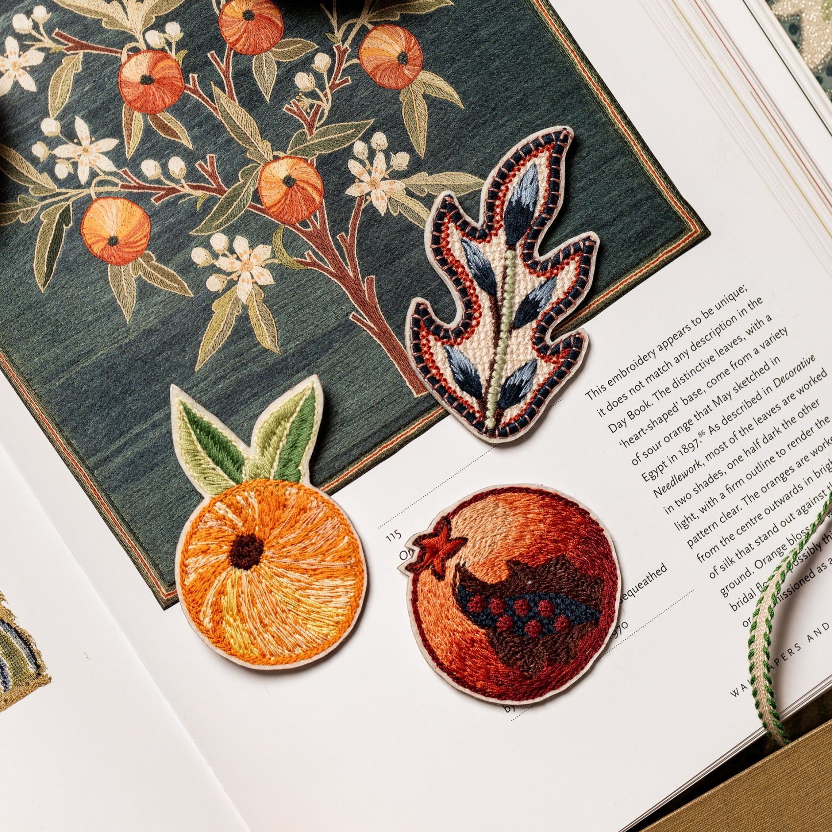 William Morris Machine Embroidered Iron on Patch Set