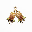 William Morris Hand Embroidered Goldwork Earrings
