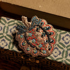William Morris Hand Embroidered Goldwork Brooch
