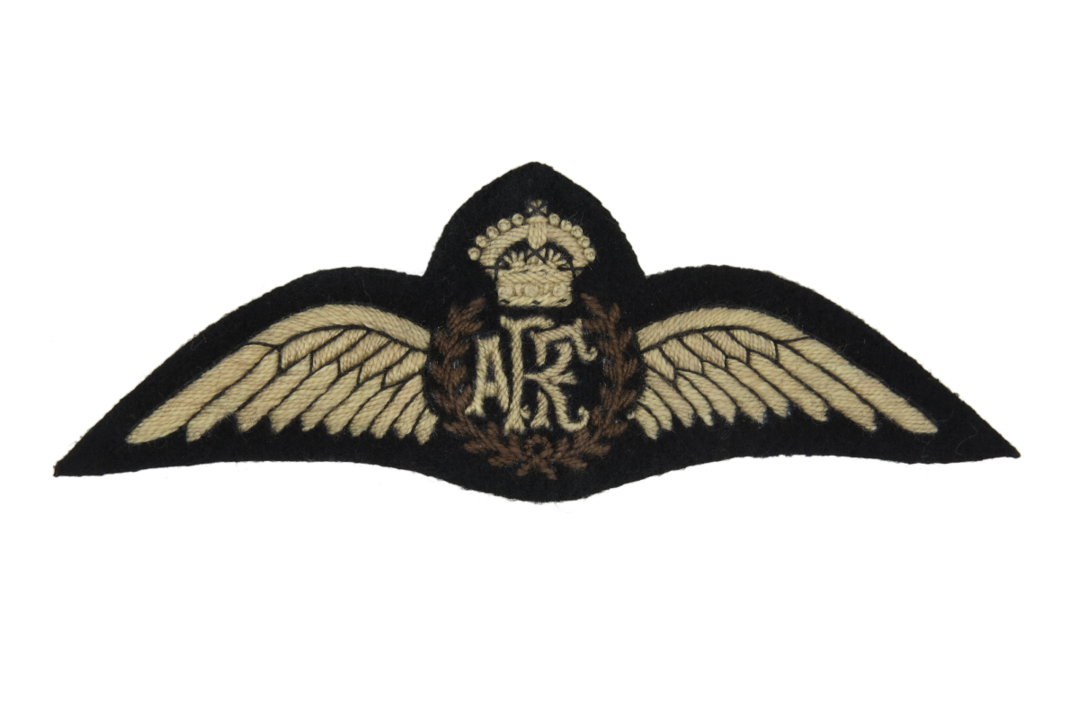 Period Silk Embroidered Badge with King's Crown (4344138924104)