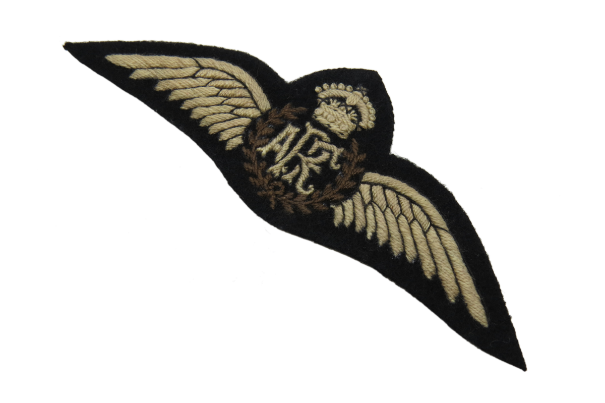 Period Silk Embroidered Badge with King's Crown (4344138924104)