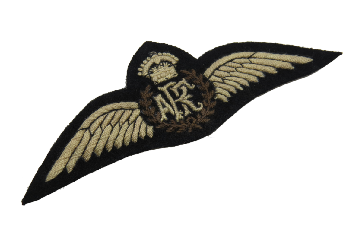 Period Silk Embroidered Badge with King's Crown (4344138924104)