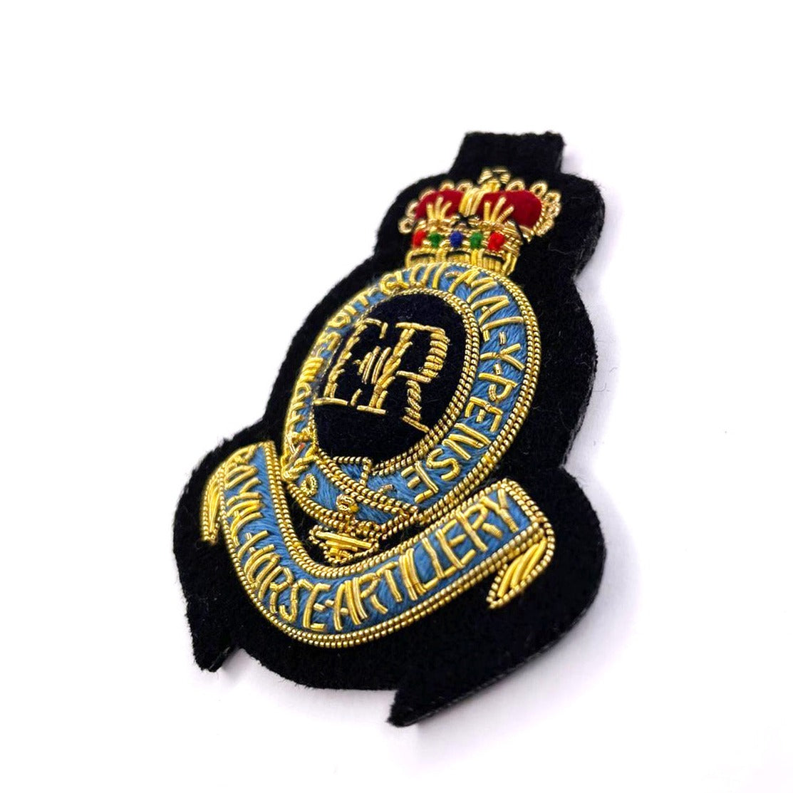 1st ROYAL HORSE ARTILLERY BERET BADGE ON EX DARK NAVY (4344043438152)