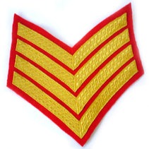 Hand & Lock Military: 4 Bar Chevron Red - No.1 Dress