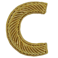Block Gold Goldwork Letter (4379056504904)