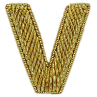 Block Gold Goldwork Letter (4379056504904)