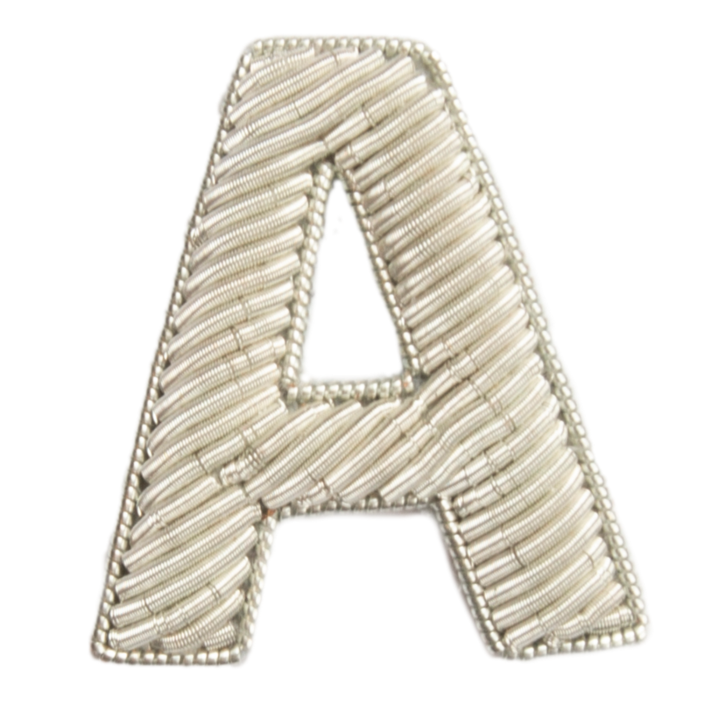 Block Silver Goldwork Initial Letter (6688671105203)