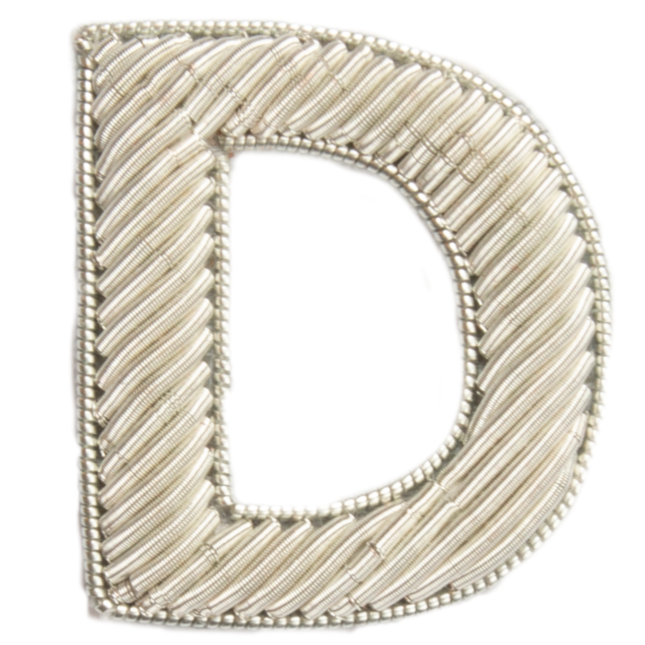 Block Silver Goldwork Initial Letter (6688671105203)