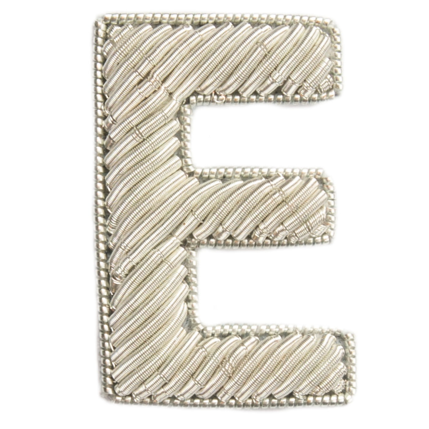 Block Silver Goldwork Initial Letter (6688671105203)