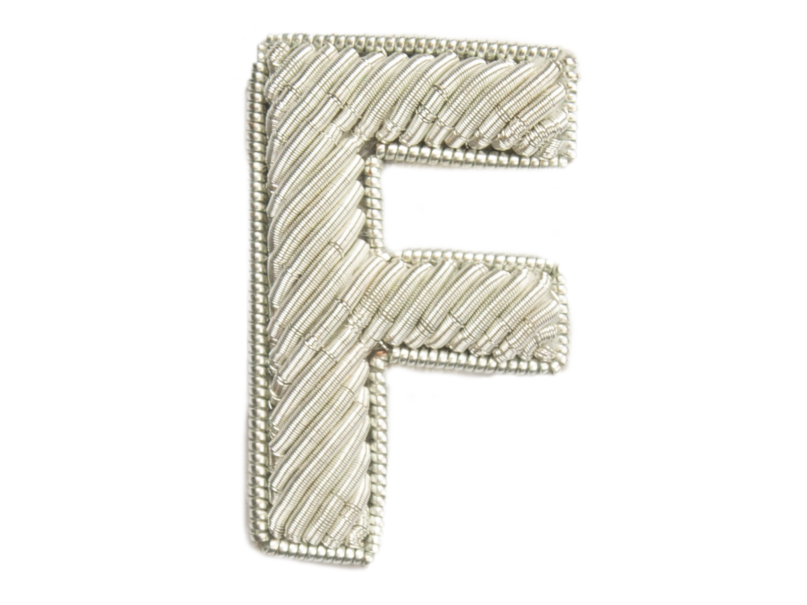 Block Silver Goldwork Initial Letter (6688671105203)