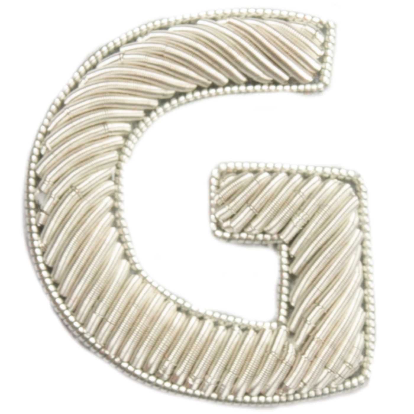 Block Silver Goldwork Initial Letter (6688671105203)