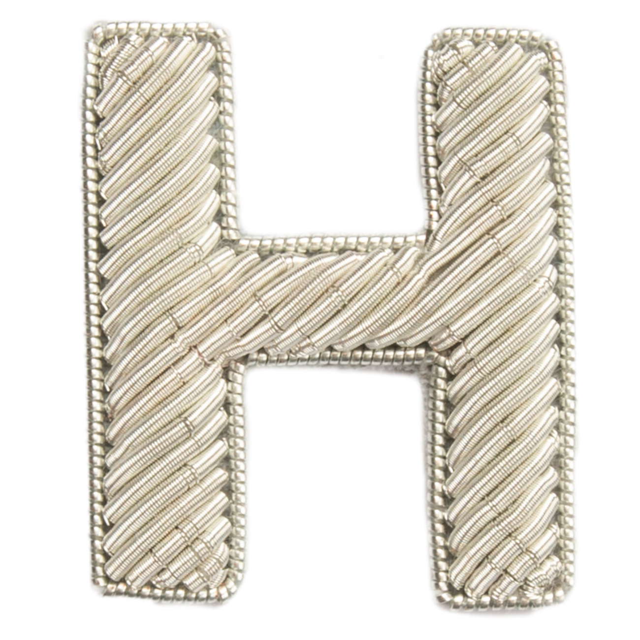 Block Silver Goldwork Initial Letter (6688671105203)