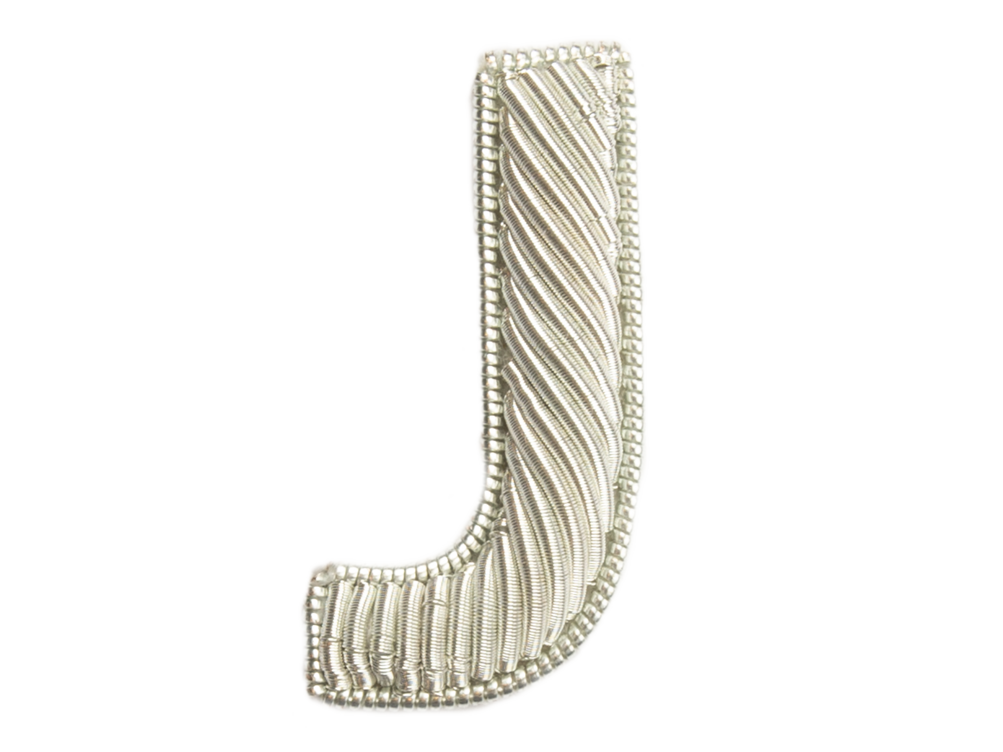 Block Silver Goldwork Initial Letter (6688671105203)