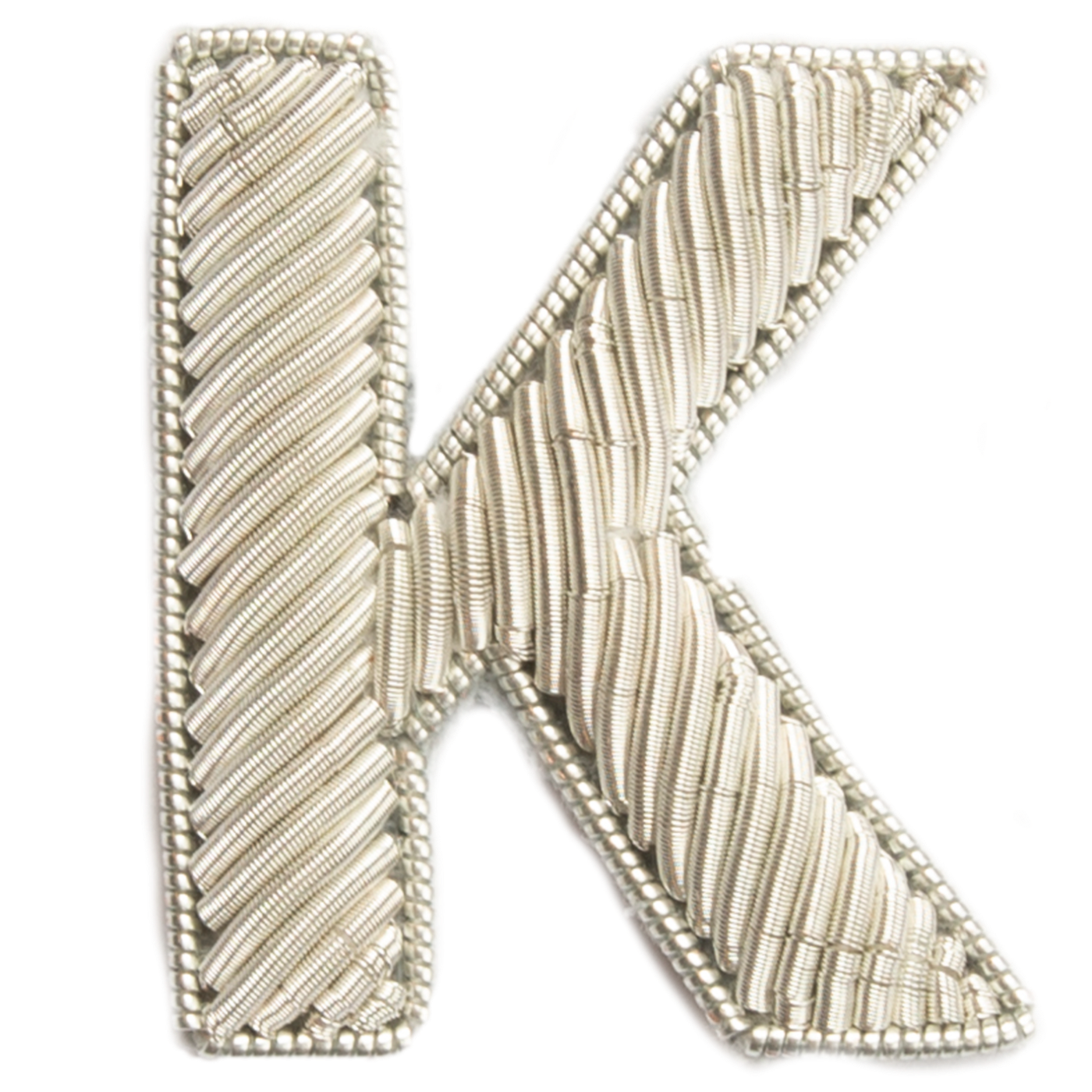 Block Silver Goldwork Initial Letter (6688671105203)