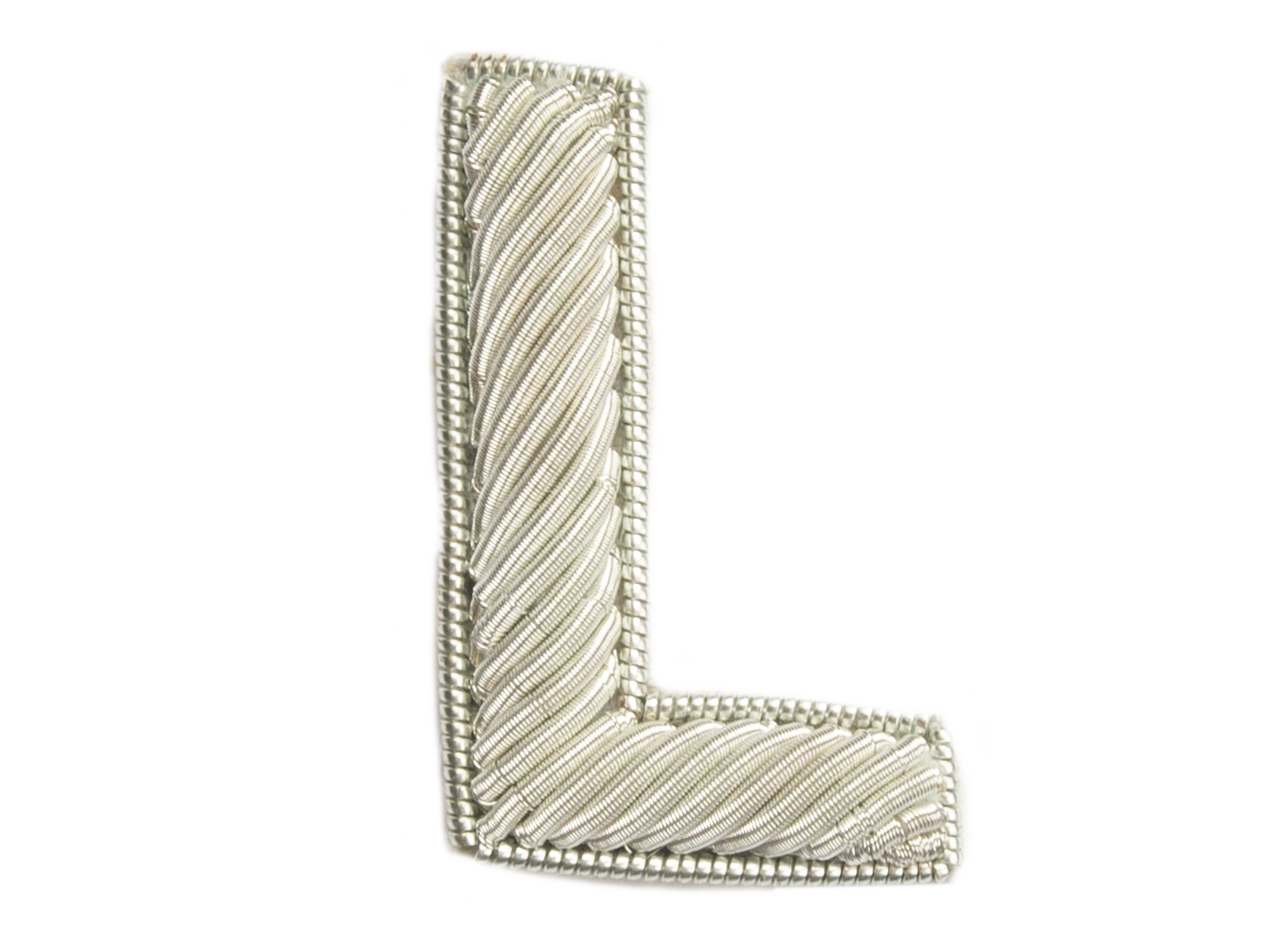 Block Silver Goldwork Initial Letter (6688671105203)