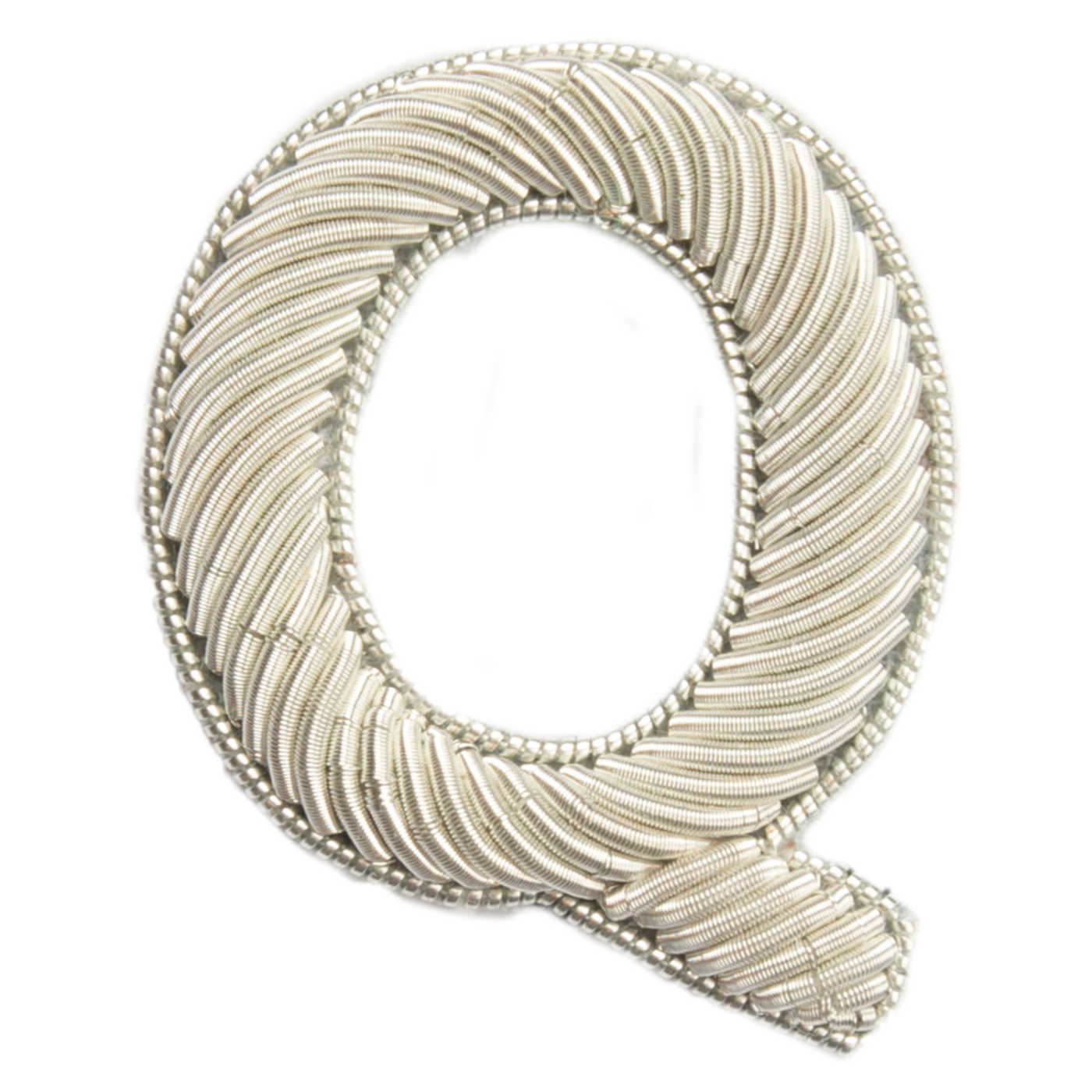 Block Silver Goldwork Initial Letter (6688671105203)