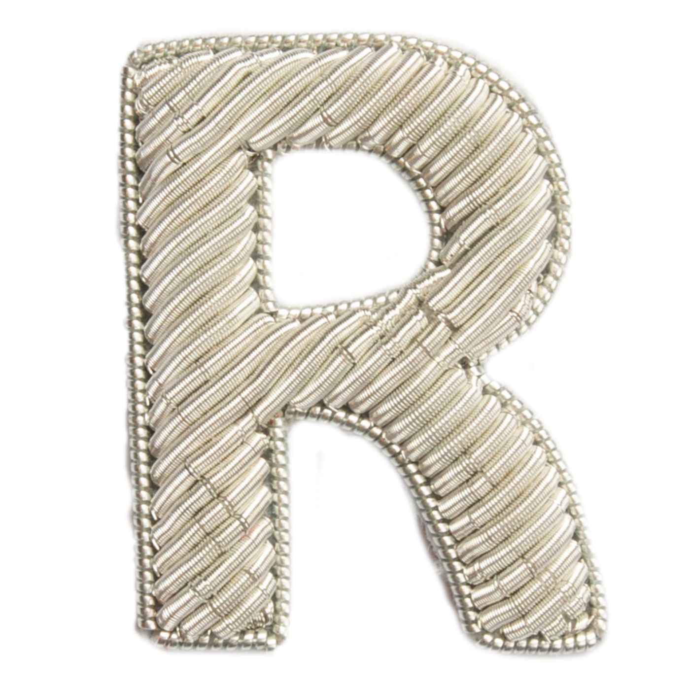 Block Silver Goldwork Initial Letter (6688671105203)