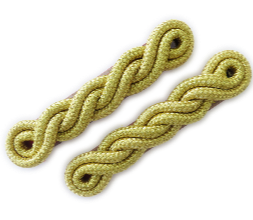 Double Twist Shoulder Cords (MYLAR) With Tabs on Red (4334501331016)