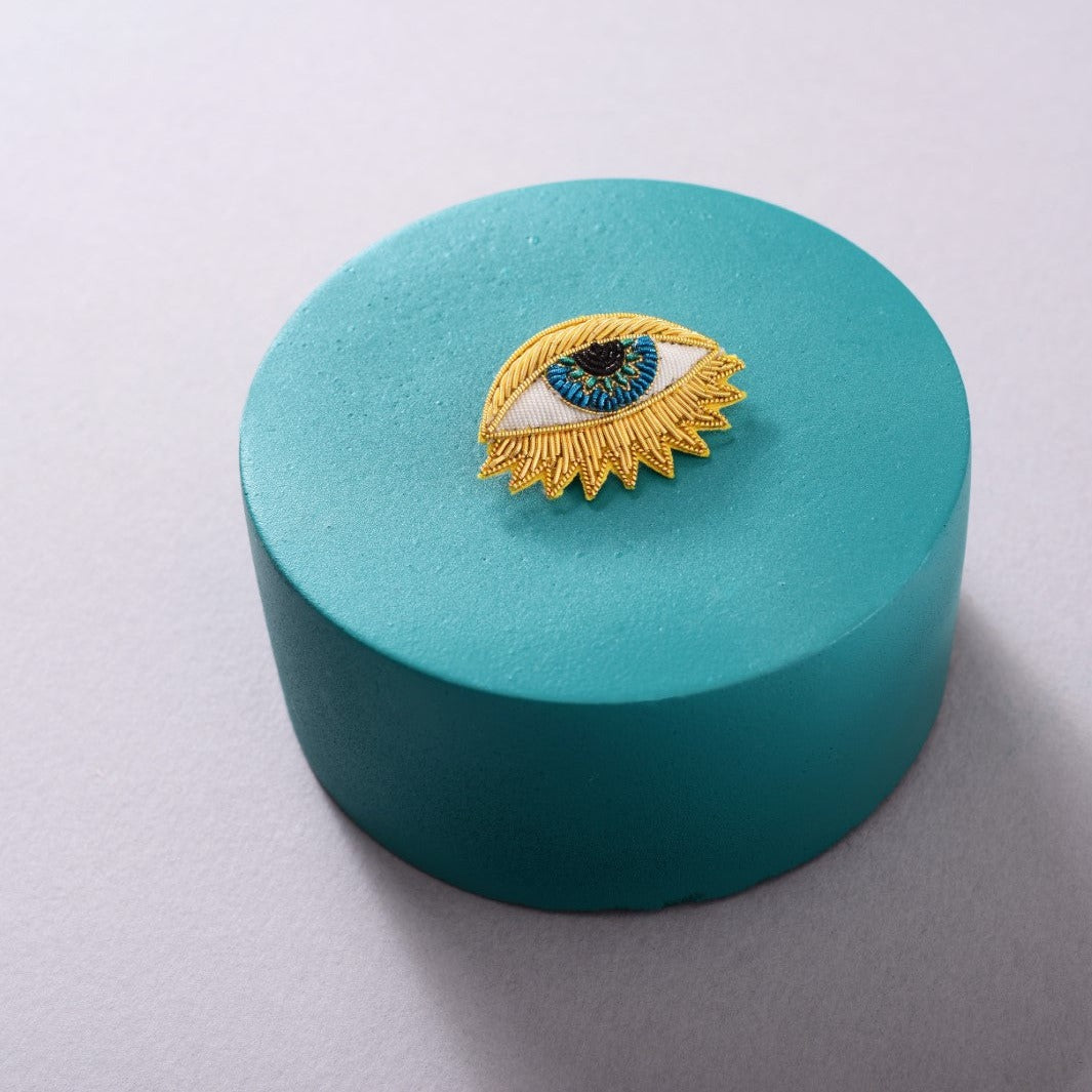 Gold Celestial Eye Brooch (6696037253299)