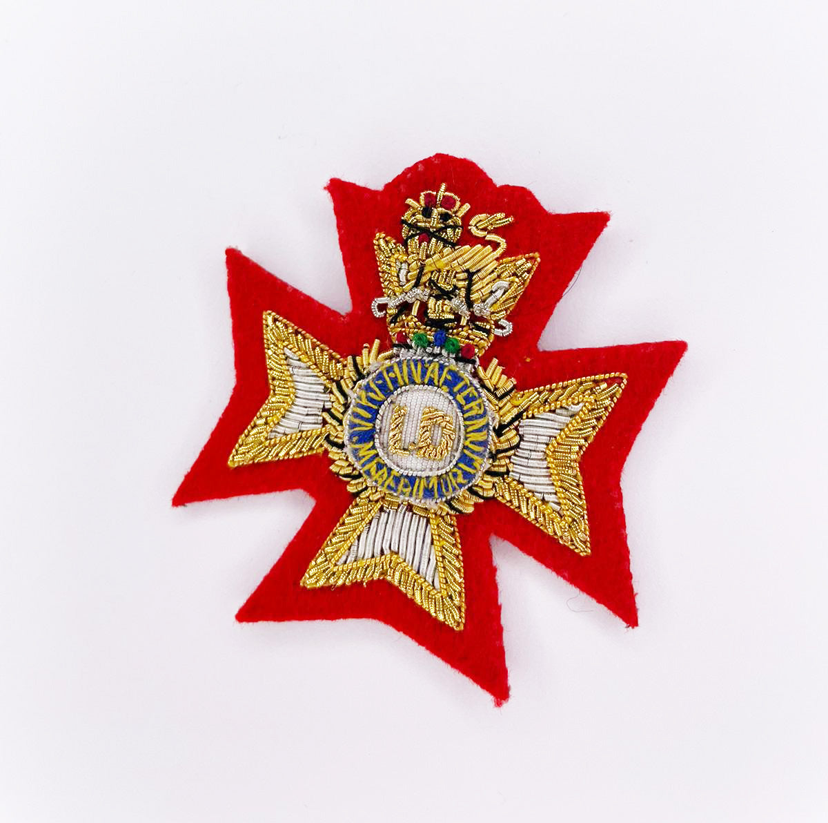LIGHT DRAGOONS BERET BADGE ON SCARLET (4334339850312)