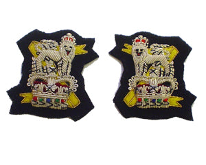 LIGHT DRAGOONS MESS DRESS COLLAR BADGE ON BLACK