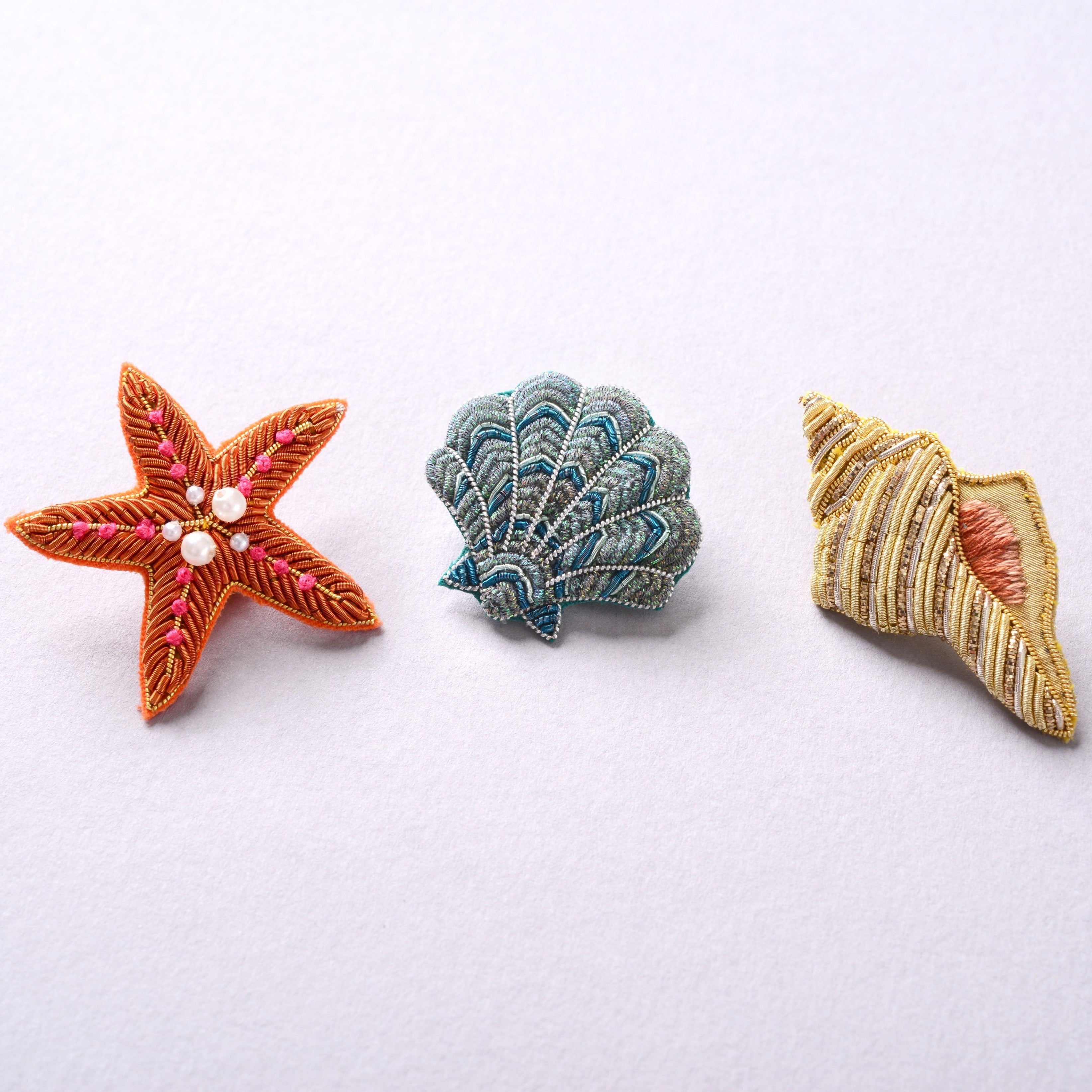 Oceans Clam Shell Brooch (5776972120230)