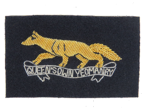 QUEENS OWN YEOMANRY BERET BADGE (RUNNING FOX) (4334340702280)